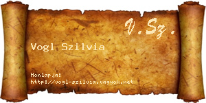 Vogl Szilvia névjegykártya