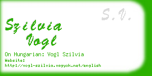 szilvia vogl business card